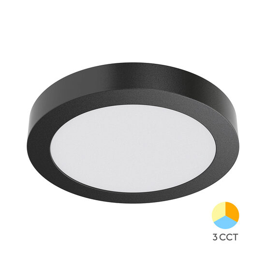 SPOT LED ROTUND PT 24W NEGRU 3in1 