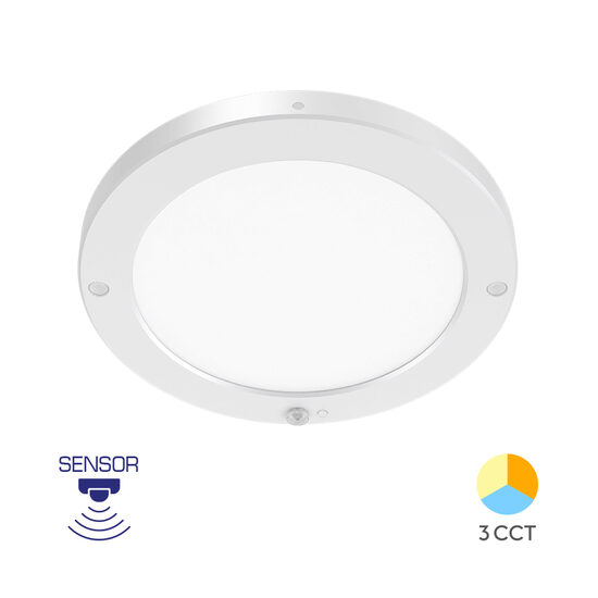 CORP LED CU SENZOR PT/ST 20W 3in1 ROTUND IP20 ALB