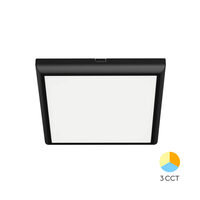 SPOT LED PATRAT PT 20W 2000lm 3in1 NEGRU IP40