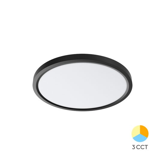 PLAFONIERA LED 26W 3IN1 IP20 NEGRU JADE RND SLR