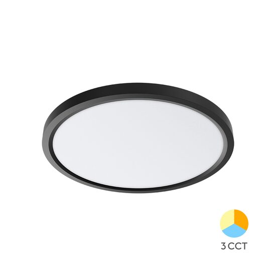 PLAFONIERA LED 36W 3IN1 IP20 NEGRU JADE RND SLR
