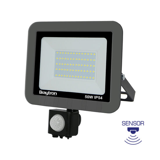 PROIECTOR LED SLIM 50W 3000K + SENZOR IP44