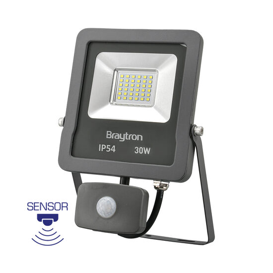 PROIECTOR LED 30W 6500K+ SENZOR,BR PLUS IP65/44