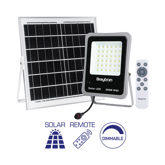 PROIECTOR CU LED FL, SOLAR+TELECOMANDA, DIM P:200W, C:50W, 6500K IP65