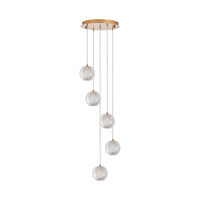 PENDUL S001R-5H-5xG9-AURIU STICLA 