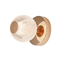 LAMPA DE PERETE S001C-1H-1xG9-AURIU STICLA 