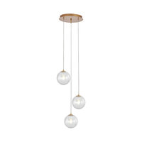 PENDUL S002R-3H-3xG9-AURIU STICLA 