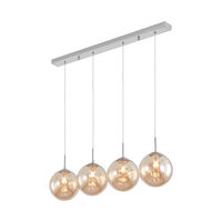 PENDUL LINIAR S003S-4H-4xG9-STICLA AURIU 
