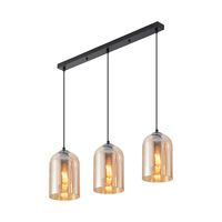 PENDUL LINIAR S004S-3H-3xE27-STICLA AURIU 