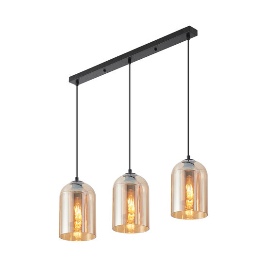 PENDUL LINIAR S004S-3H-3xE27-STICLA AURIU 
