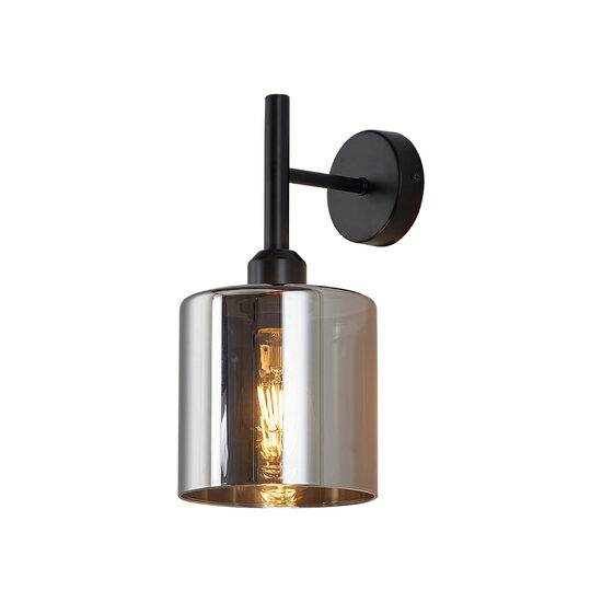LAMPA DE PERETE S007W-3H-1xE27-ARGINTIU STICLA 