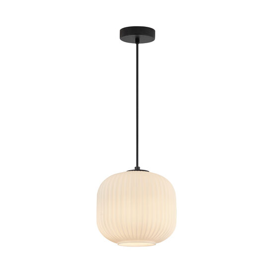 PENDUL S009R-1H-1xE27-OPAL-NEGRU 