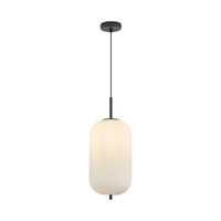 PENDUL S011R-1H-1xE27 OPAL STICLA CILINDRU 