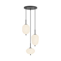 PENDUL TRIUNGHI S011R-3H-3xE14 OPAL STICLA MIXT 