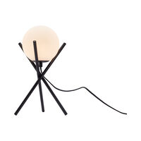 LAMPA DE MASA S013T-1H-1xG9-OPAL NEGRU STICLA 