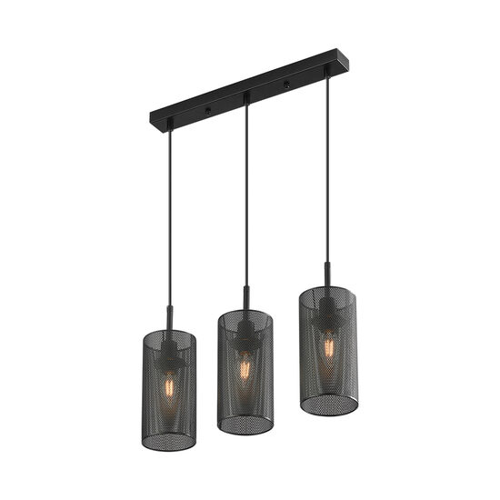 PENDUL LINIAR W002S-3H-3xE14-NEGRU WIRING 