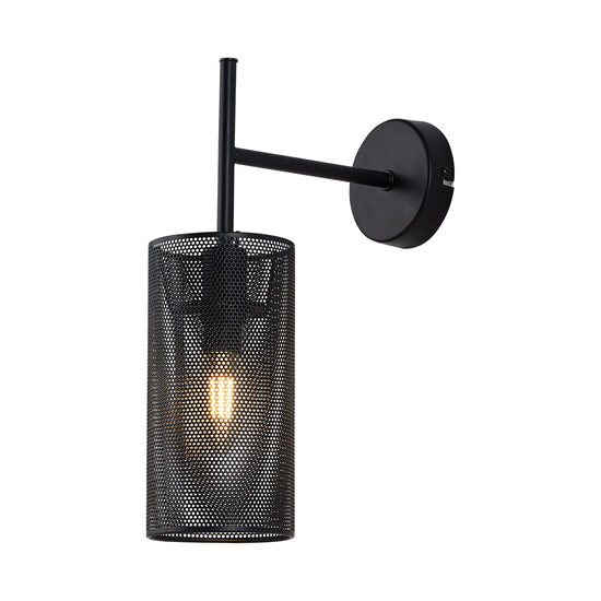 LAMPA DE PERETE W002W-1H-1xE14-NEGRU WIRING 
