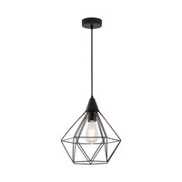 PENDUL W003R-1H-1xE27-METAL-OCT-NEGRU 