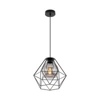 PENDUL W004R-1H-1xE27-METAL NEGRU 