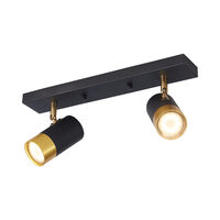 LAMPA DE PERETE G002C-2H-2xGU10-AURIU-NEGRU 