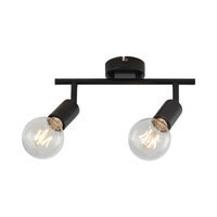 LAMPA DE PERETE G003C-2H-2xE27-NEGRU 