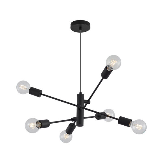 PENDUL G004C-6H-6xE27 NEGRU 