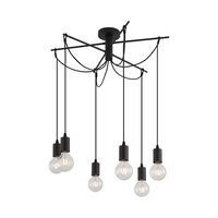 PENDUL G004C-6H-6xE27 CU CABLU NEGRU 