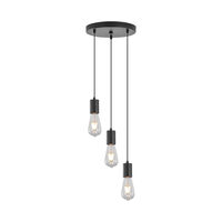 PENDUL G006R-3H-3xE27 NEGRU 
