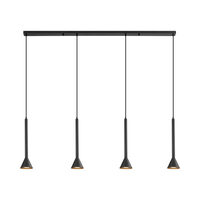 PENDUL P011S-4H-4xGU10-NEGRU 