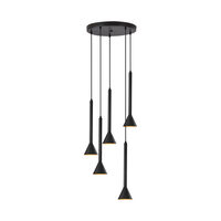 PENDUL P011R-5H-5xGU10-NEGRU 