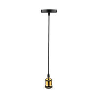CABLU METAL NEGRU+ ANTIC CABLU NEGRU E27