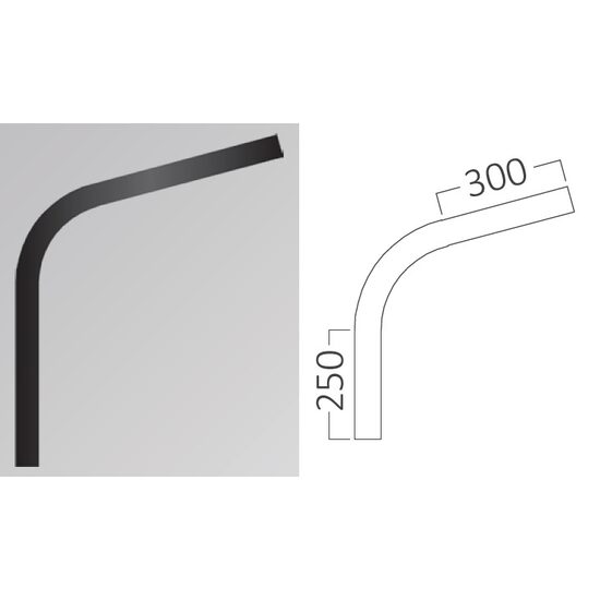 BRAT SIMPLU, L, D60 25+30cm, PT INEL, NEGRU (SP002-2530-6060)