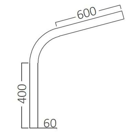 BRAT SIMPLU, L, D60 40+60cm, PT INEL, NEGRU (SP002-4060-6060)