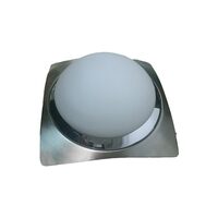 PLAFONIERA PATRATA SATEN GEAM+METAL 1XE27