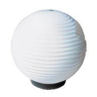 GLOB 25CM ALB CU STRIATII ORIZONTALE  SUPORT DREPT