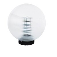 GLOB 25CM TRANSPARENT STRIAT+REFLECTOR CU SUPORT