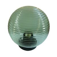 GLOB 30CM TRANSP CU STRIATII ORIZ.  SUPORT DREPT