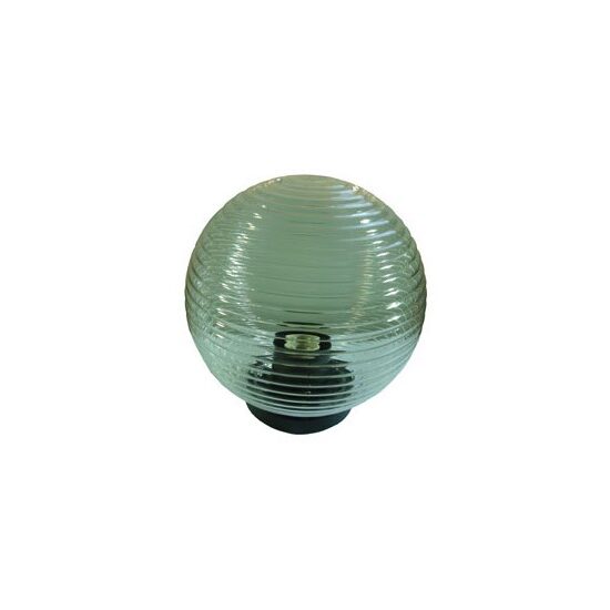 GLOB 30CM TRANSP CU STRIATII ORIZ.  SUPORT DREPT