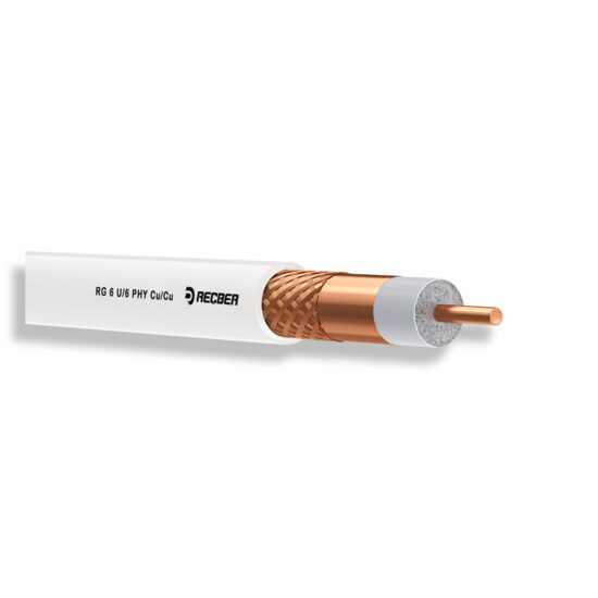 CABLU COAXIAL RG6/U6 TYPE 2 ALB RECBER