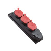 PRELUNGITOR 3 PRIZE SCHUKO CAUCIUC 3X25A IP44
