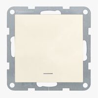 INTRERUPATOR CU LED cu terminat neutru on-on MEC. QC KARRE PLUS 55 BEJ