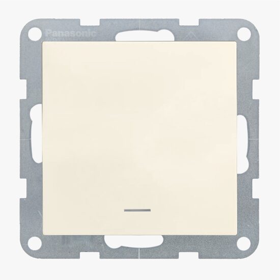 INTRERUPATOR CU LED cu terminat neutru on-on MEC. QC KARRE PLUS 55 BEJ