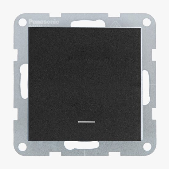 INTRERUPATOR CU LED cu terminat neutru on-on MEC. QC KARRE PLUS 55 NEGRU