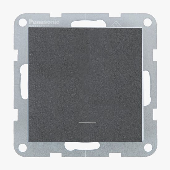 INTRERUPATOR CU LED cu terminat neutru on-on MEC. QC KARRE PLUS 55 FUMURIU