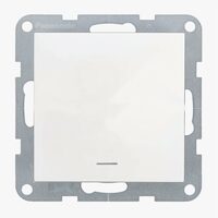 MECANISM INTRERUPATOR CU LED cu terminat neutru on-on QC KARRE PLUS 55 ALB