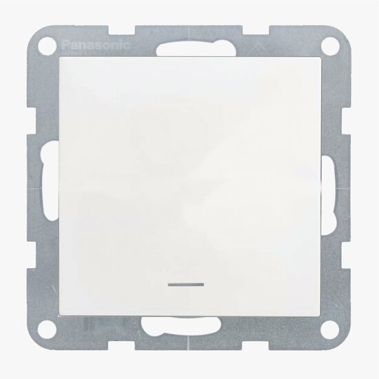 MECANISM INTRERUPATOR CU LED cu terminat neutru on-on QC KARRE PLUS 55 ALB