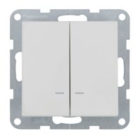 MECANISM COMUTATOR CU LED QC KARRE PLUS 55  SOFT TOUCH SEASHELL