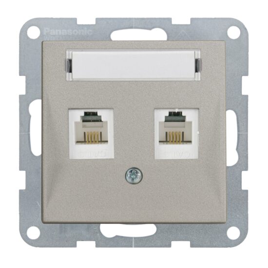 MECANISM PRIZA TELEFON 2xCAT3 cu ETICHETA KARRE PLUS 55 BRONZ