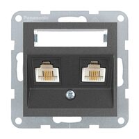 PRIZA TELEFON 2xCAT3 cu ETICHETA MEC. KARRE PLUS 55 FUMURIU