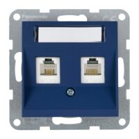 MECHANISM PRIZA TELEFON 2xCAT3 cu ETICHETA KARRE PLUS 55 SOFT TOUCH OCEAN